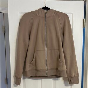 Women’s Tan Full-Zip Sweatshirt